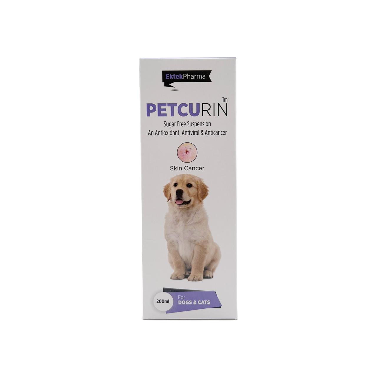 Petcurin Sugar Free Suspension -200ml ( For Dogs and Cats) An Antioxident, Antiviral & Anticancer